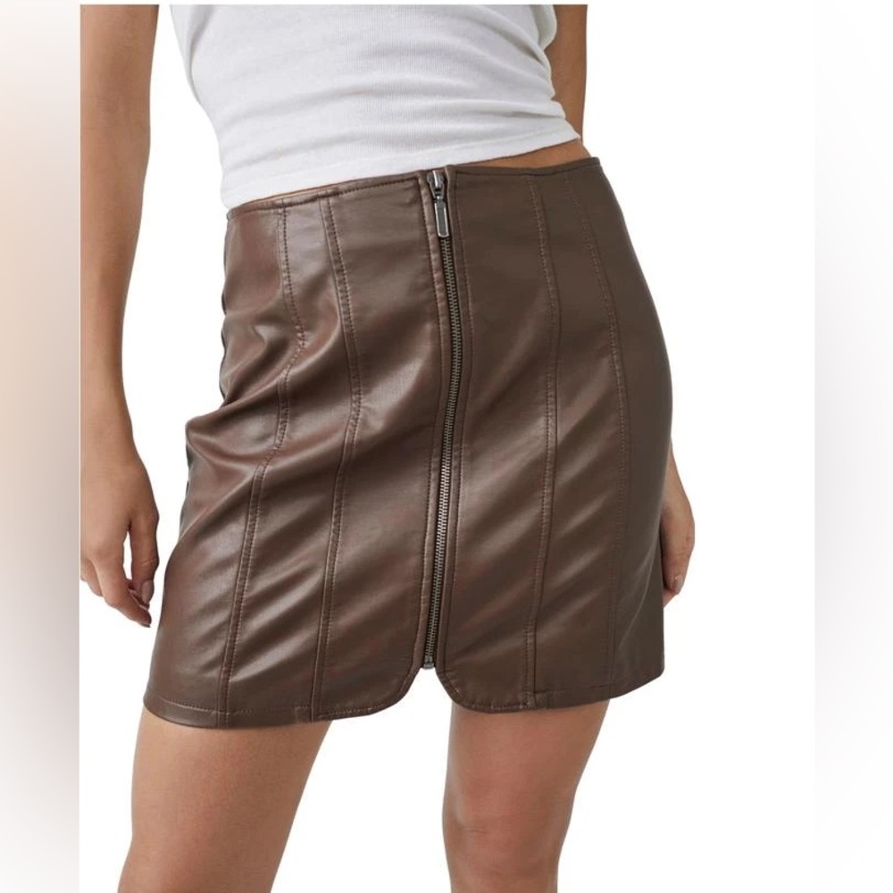 Free People Layla Vegan Mini Skirt
